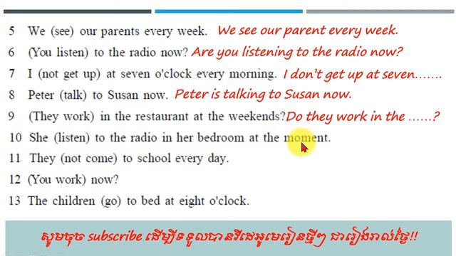 Lesson 30: Present Simple And Present Continuous (Pre-intermediate Level)