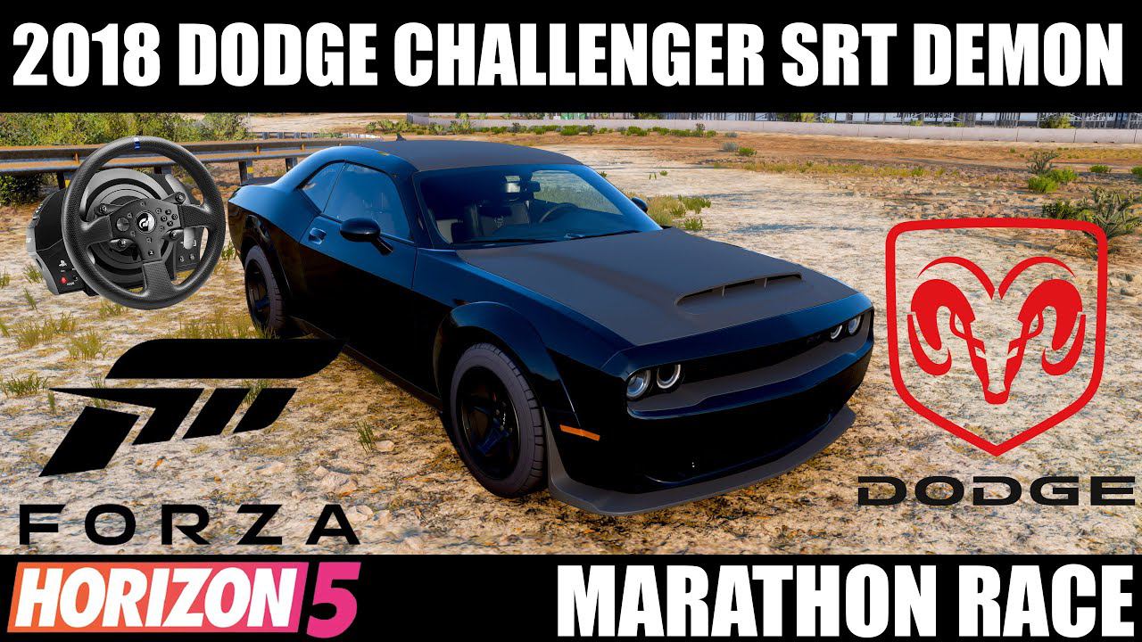 Forza Horizon 5 - 2018 Dodge Challenger SRT Demon Stock | Marathon Race | Thrustmaster T300 RS