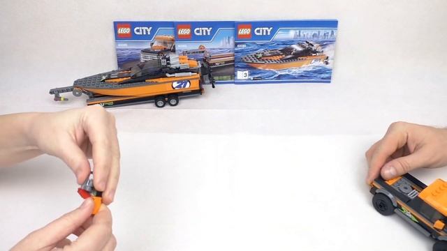 LEGO City 60085 Внедорожник 4x4 с гоночным катером. Сборка и обзор