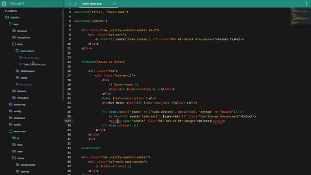 Laravel 5.7 - Beginners - ToDo List App - Lesson 5: Deleting Our Tasks & Final Thoughts