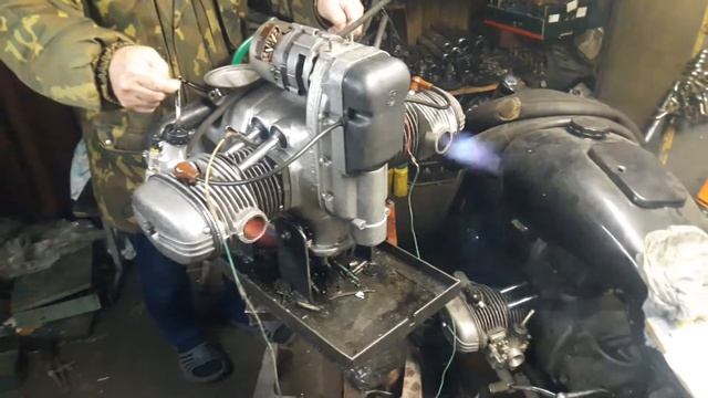 Двигатель мотоцикла Урал после капиталки. Строим кастом.