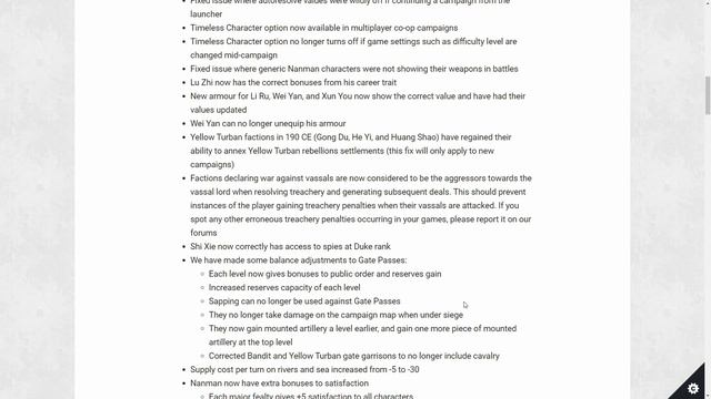 Patch Breakdown For Patch Notes 1.6.1 | Total War: Three Kingdoms