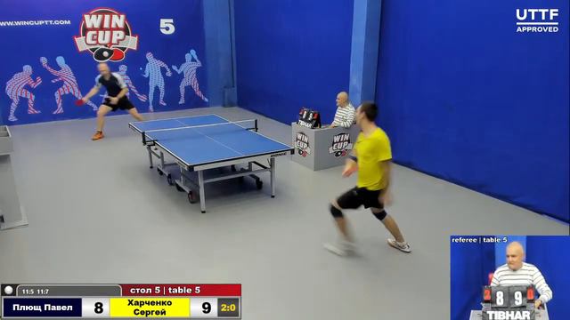 13:00 Плющ Павел 3-2 Харченко Сергей Cтол 5 ЮГ-2 08.10.21