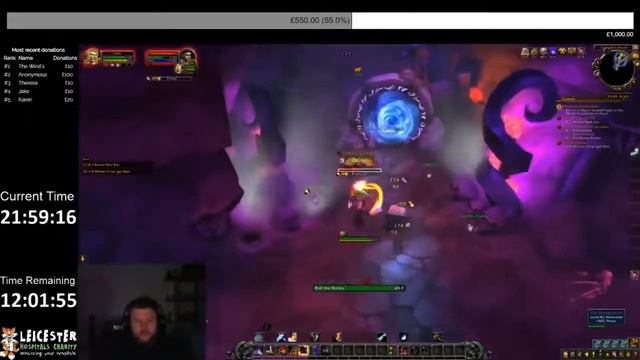 World Of Warcraft 1-120 In 24 Hours Charity Speedrun - FAIL