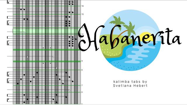 Habanerita - 21 Keys Kalimba Tabs In C Major