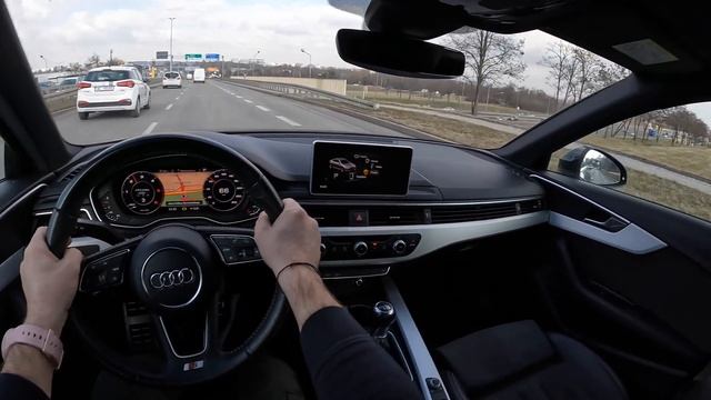 2016 Audi A4 S Line B9 2.0 TDI 150HP 0-100 POV Test Drive 1111 Joe Black