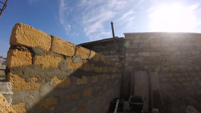 Сварщик кладет камень Часть № 30 СТРОИТЕЛЬСТВО ГАРАЖА 412