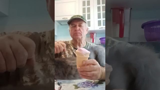 Ем мороженое со вкусом малины из магазина фикс прайс