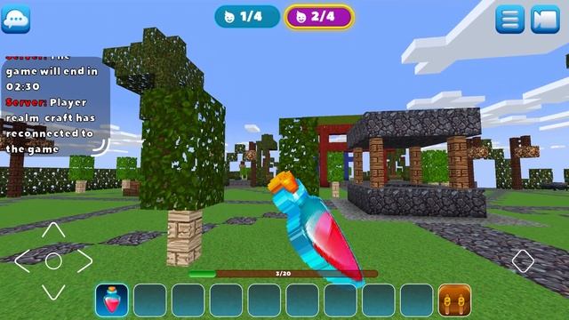 Snowball Fight / Битва снежками ? (mini-game: снежки) | RealmCraft Game F2p #minecraft_style_game