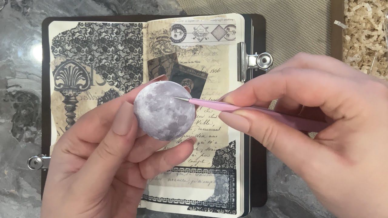 | ASMR | Journaling | No Talking | Journal Decoration | Relaxation 9