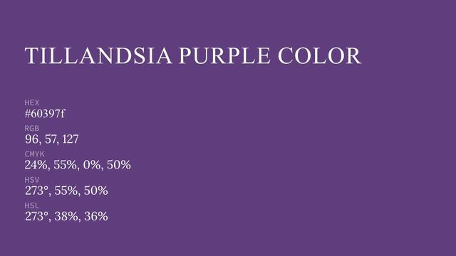 Tillandsia Purple Color #60397f Hex Color - Violet Color - Cool Color 60397f