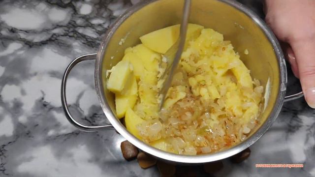 Вареники с картошкой /потрясающий обед/обалденный рецепт/вкус в тарелке/с обжаренным беконом