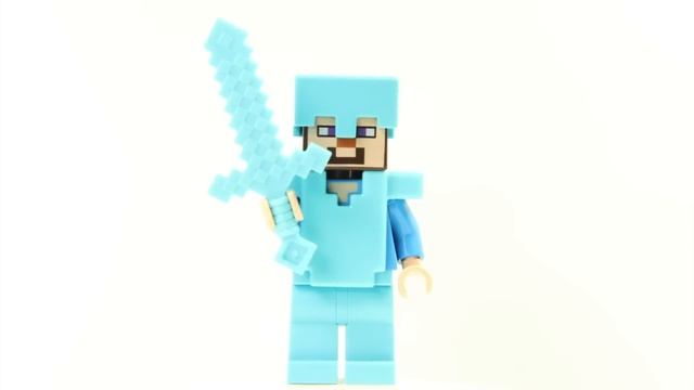 LEGO Minecraft Diamond Armor Steve Animated Build