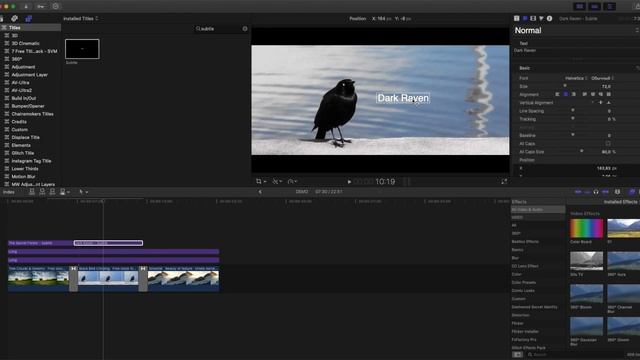 КАК СОЗДАТЬ ТЕКСТОВЫЕ ЭФФЕКТЫ ДЛЯ ТРИЛЛЕРАХОРРОРА В FINAL CUT PRO X