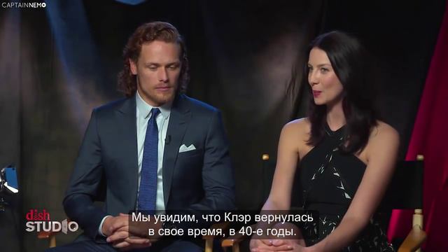Sam Heughan and Caitriona Balfe at DISH Studio RUS SUB