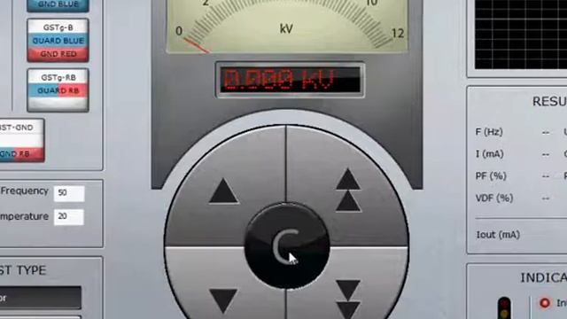 Тангенс Дельта с помощью Megger Delta 4000. Ручной режим