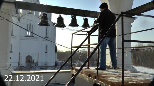 колокольный звон 22 12 2021  #мороз, #снег