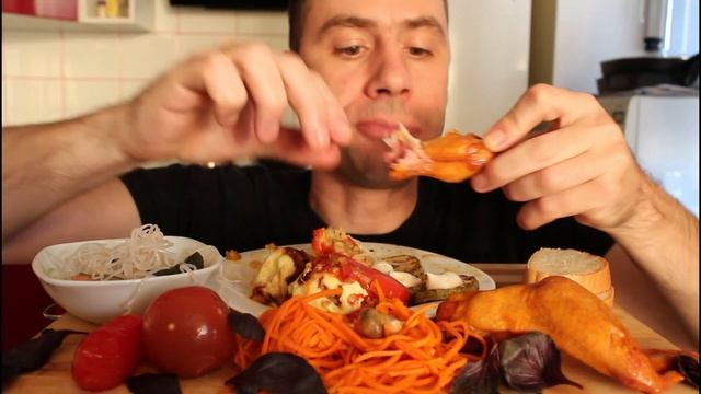 MUKBANG  ФАРШИРОВАННЫЙ ПЕРЕЦ КУРИЦА ФУНЧОЗА СОЛЕНЬЯ МУКБАНГ ASMReating show먹방Mukbang Senya