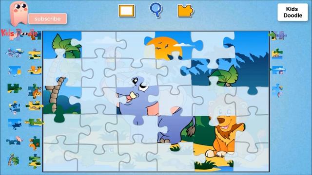 Zoo Puzzle Game Jigsaw - Kids Doodle