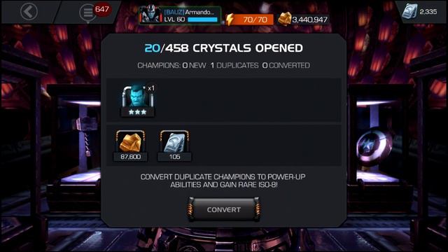 4th Of July Special Offer Purchase, 4 Star , 458 Arena Crystals! (Marvel Contest Of Champions)