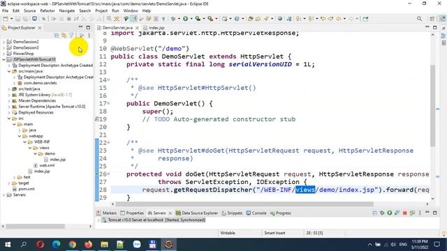 JSP-Servlet With Tomcat 10 And JDK 18