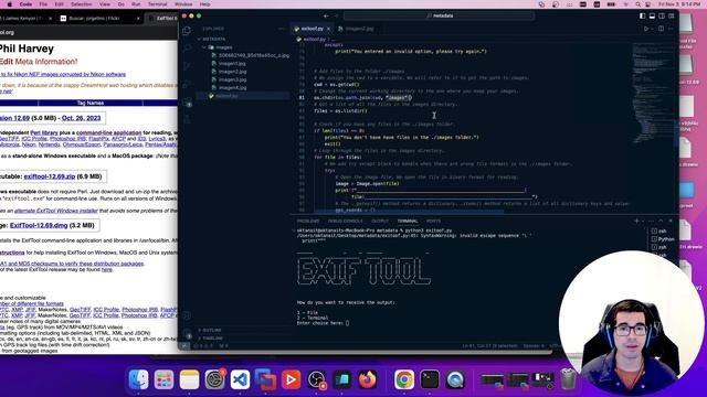 Extraer METADATOS De Fotos Usando PYTHON Y EXIFTOOL