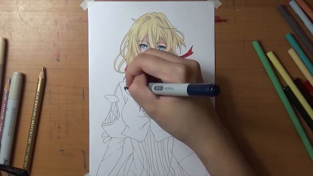 Speed Drawing - Violet (Violet Evergarden) [HD]