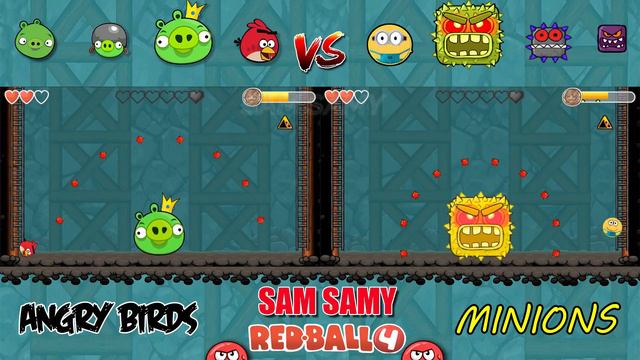 Red Ball 4 ( Angry Birds ) Boss Fight ( MINION ) Boss
