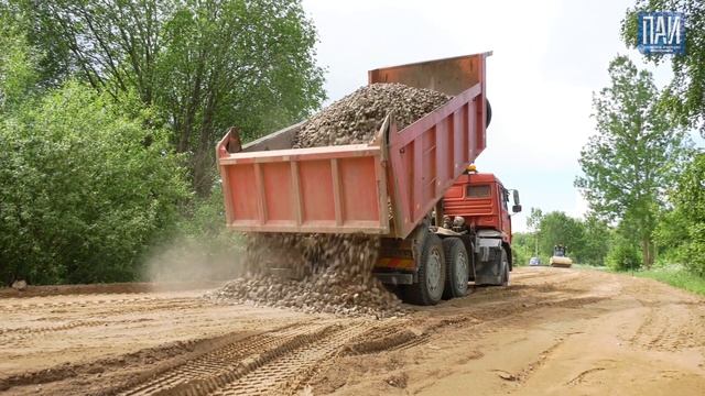 Ремонт дороги на Самолву