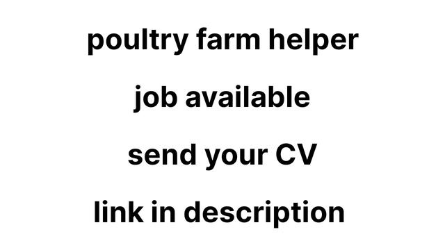 Helper Job In Dubai | Poultry Farm Job In Dubai | Dubai Jobs | Best Jobs In Dubai | Dubai Jobs |