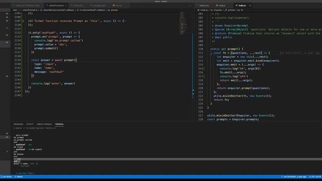 [typescript] Add Types To Enquirer, Streaming Part 13