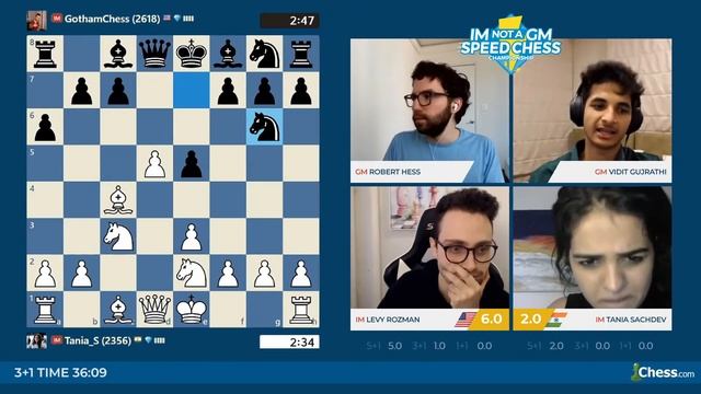 Rozman Vs Sachdev | IM Not A GM Speed Chess Championship