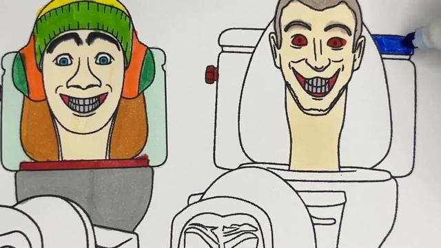 Skibidi Toilet Coloring Pages - How To Color Skibidi Toilet - How To Draw Skibidi Toilet - G TOILET