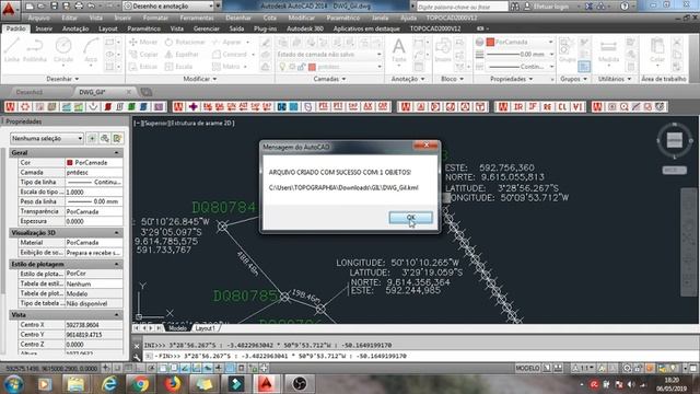 GERANDO KML DE UMA PLANTA NO AUTOCAD