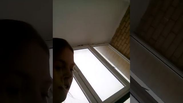 Снег на балконе!