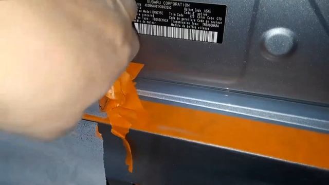 Subaru Legacy Paint Code Location