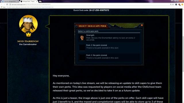 RuneScape Dev Q&A - Skillcape Perks, 15 Years Vet Cape, Game Jam