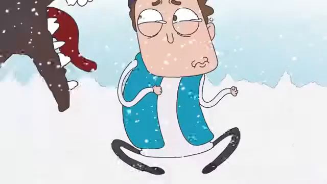 Боб при морозе -40 без одежды только в шапке