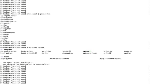 How To Find What Homebrew Packages Are Available To Install