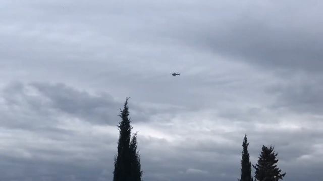 Гвинтокрил) вертолёт над Ялтой. 22.03.2021 г. Ялта. Крым. Crimea. Yalta.