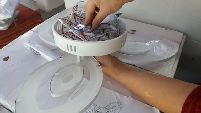 Как собрать Как подключить светодиодную люстру 3 цвета свечения с диммером!!!