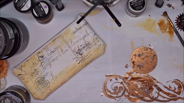 Mixed Media Altered Pencil Case With Aleksandra