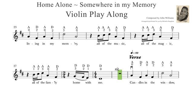 HOME ALONE Violin 🎻~ Learn To Play SOMEWHERE IN MY MEMORY ~ 🎻Violin Play Along🎻 + FREE SHEET MUSIC.