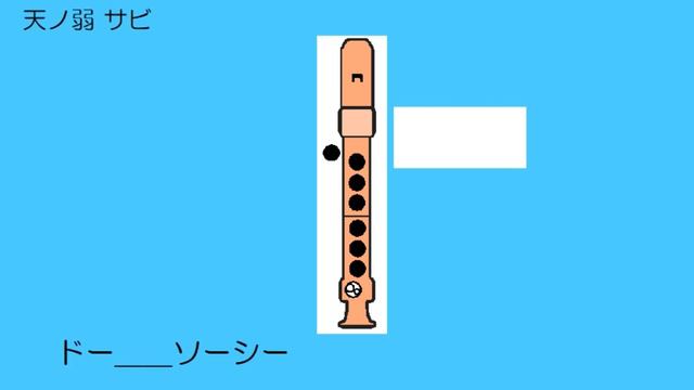 天ノ弱 サビ  アルトリコーダー ドレミ運指つき