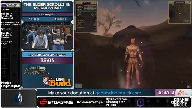 SGDQ 2016 The Elder Scrolls III  Morrowind Russian Restream