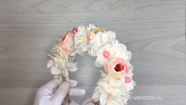 Видео обзор - ободок с цветами на голову 