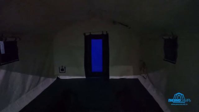 С ПВХ тентом. Пневмокаркасная палатка 6,0 м. х 4,0 м. х 2,7 м.