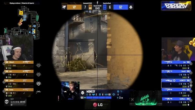 БУСТЕР СМОТРИТ VP Vs G2 ИГРА НА ВЫЛЕТ