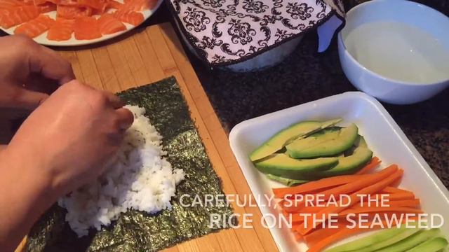 Homemade Sushi And Sashimi With Rolls