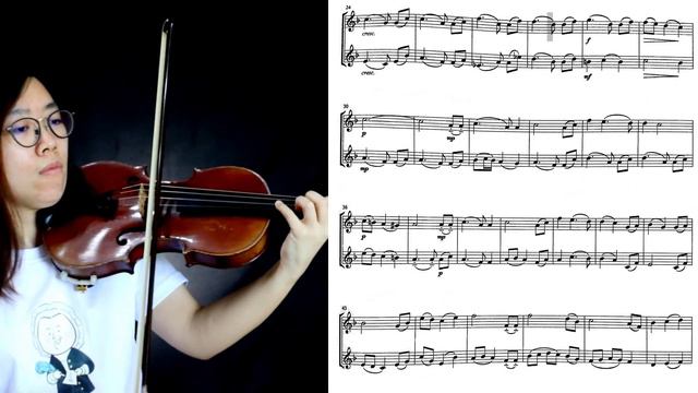 【Classical Themes】Lullaby (with Score) Brahms Wiegenlied Violin Duet Two Violins 小提琴二重奏 布拉姆斯 搖籃曲